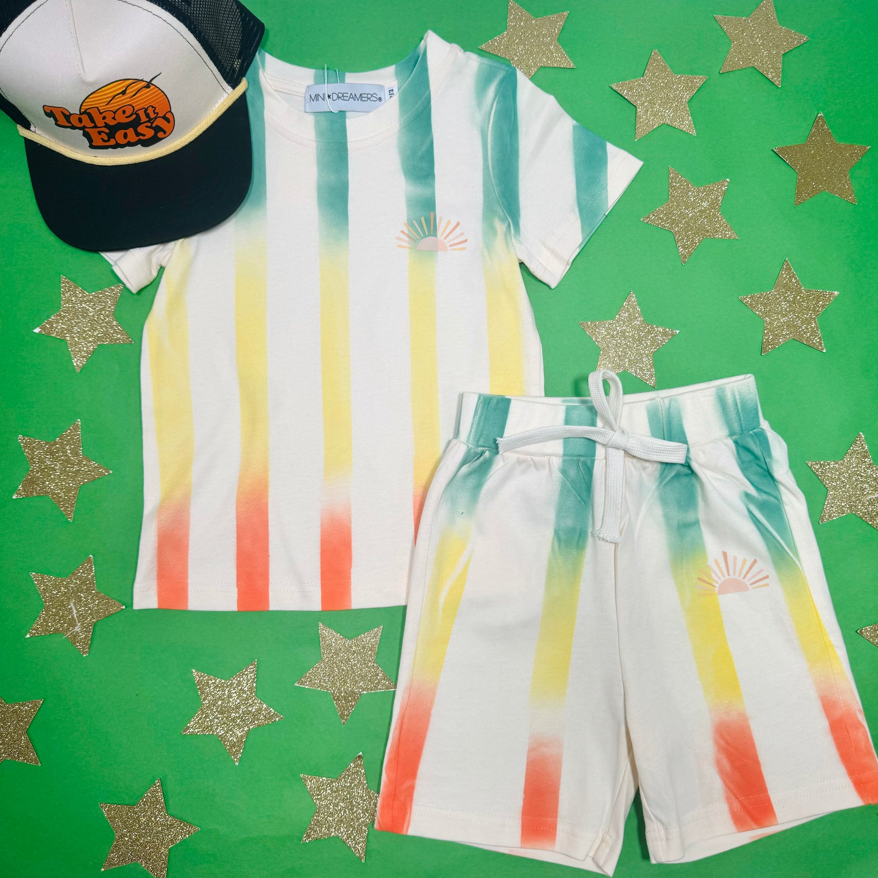 AUSTIN TIE DYE TSHIRT AND SHORTS SET - SET