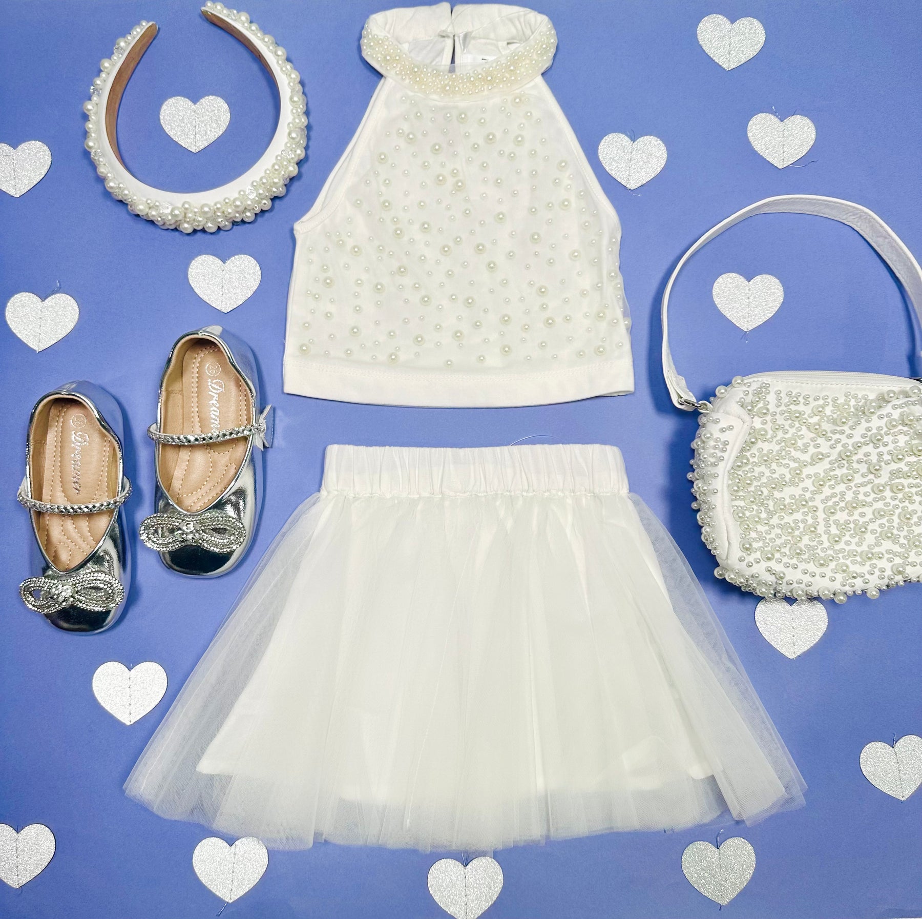 KENNA PEARL TOP AND TUTU SKIRT SET - SET