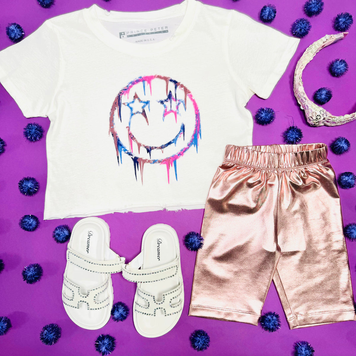 DRIPPY SMILEY FACE TSHIRT - SHORT SLEEVE TOPS