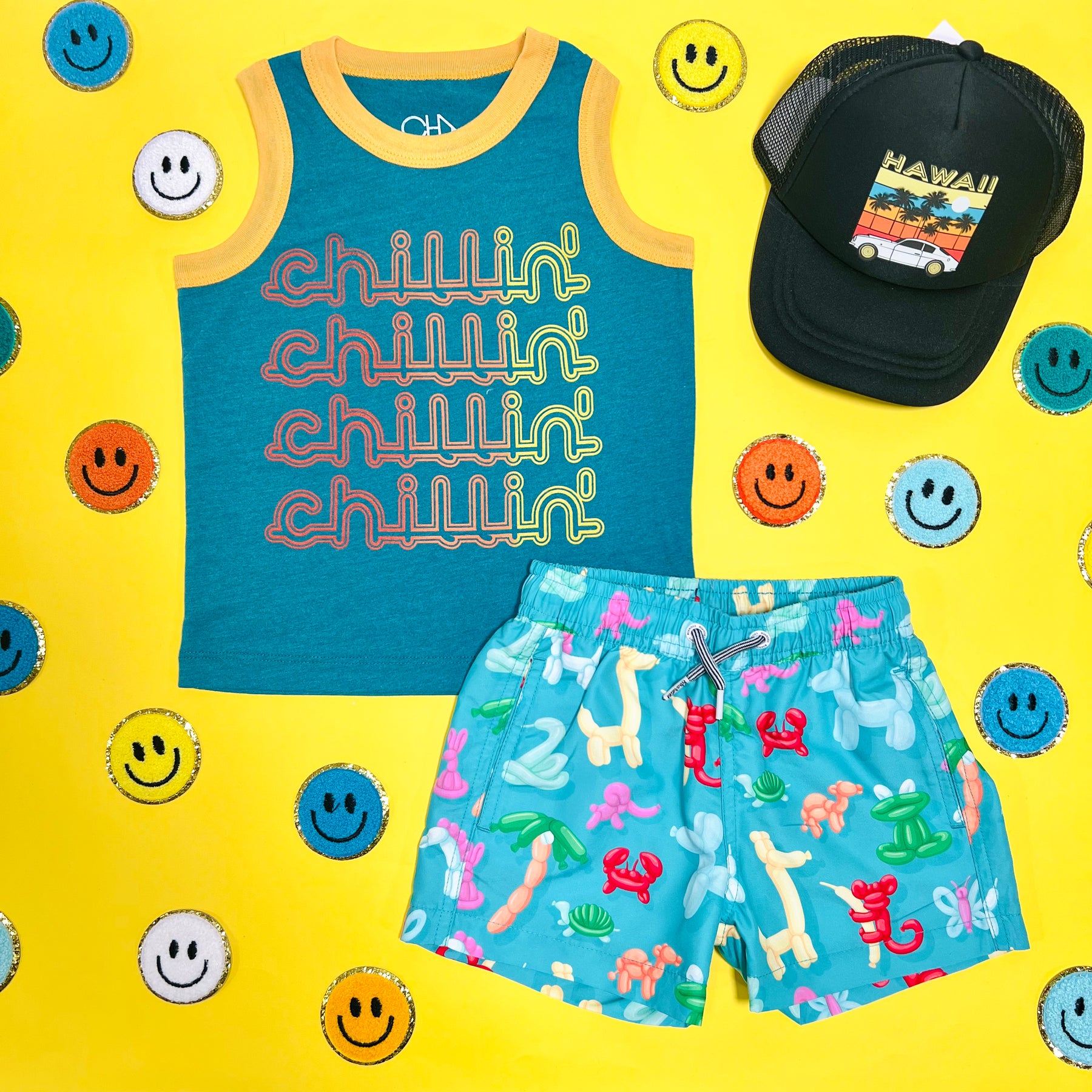 ANIMAL BALLOONS SWIM TRUNKS