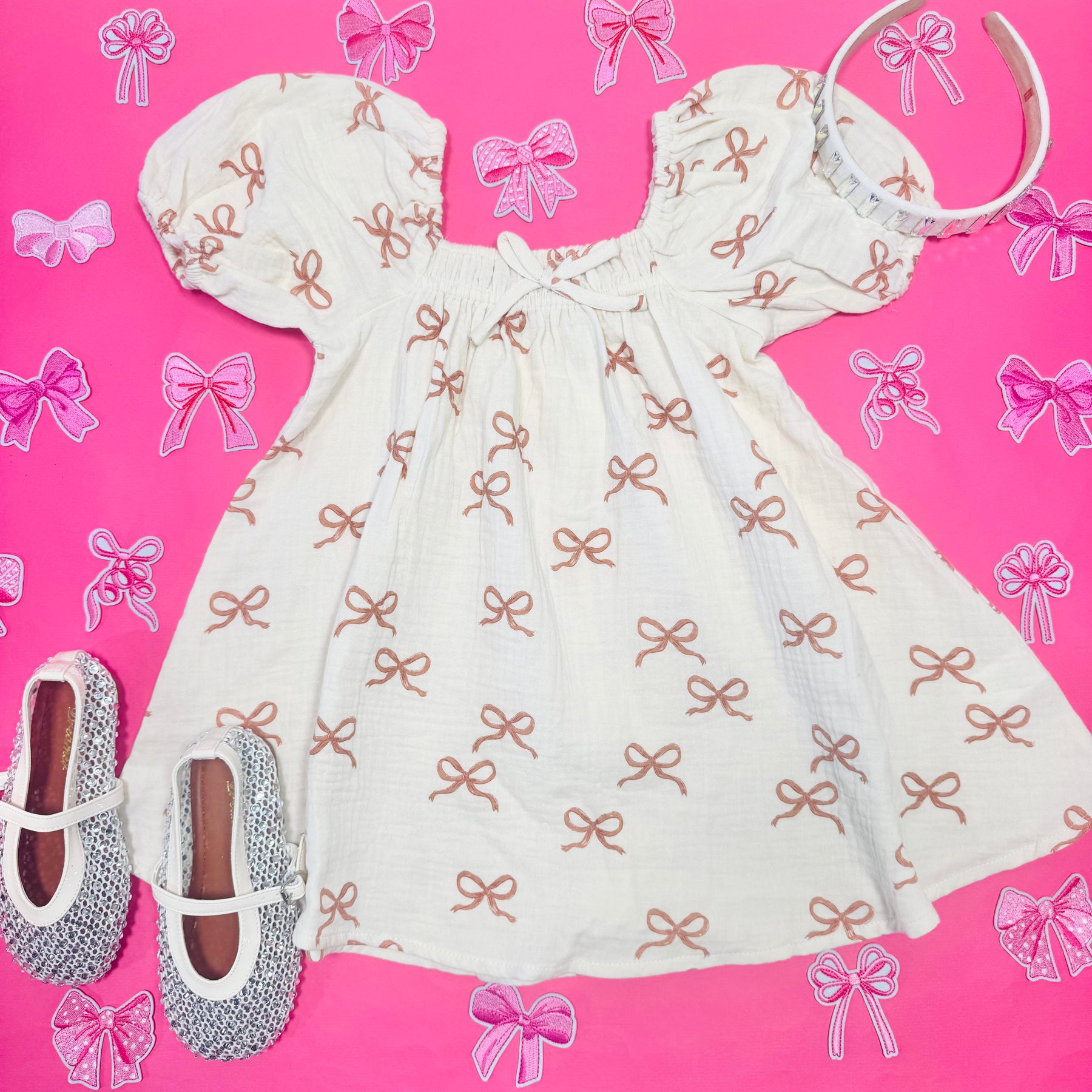 RUBY BOWS SABRINA DRESS - DRESSES