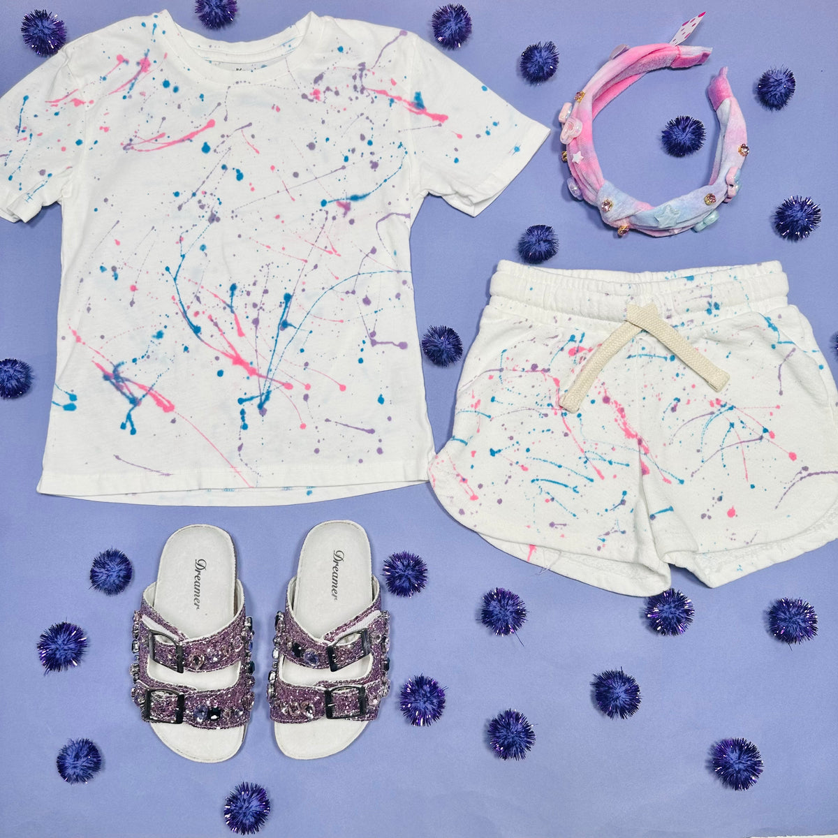 PAINT SPLATTER SHORTS - SHORTS