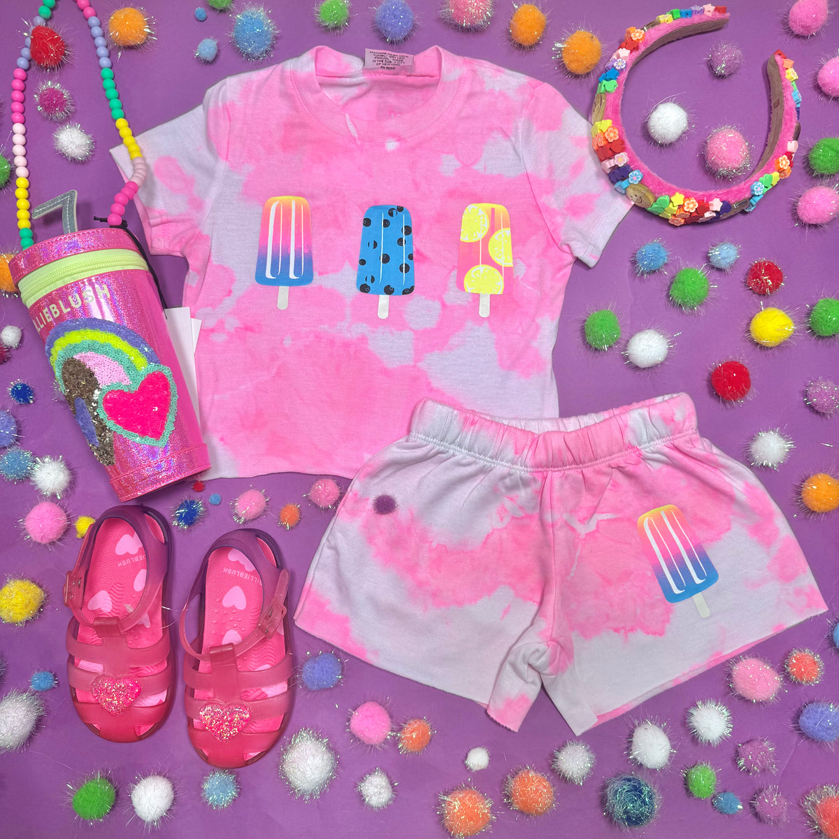 ICE POPSICLES CLOUDWASH SHORTS