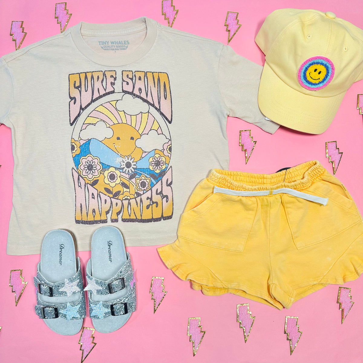 SURF SAND HAPPINESS TSHIRT - SHORT SLEEVE TOPS