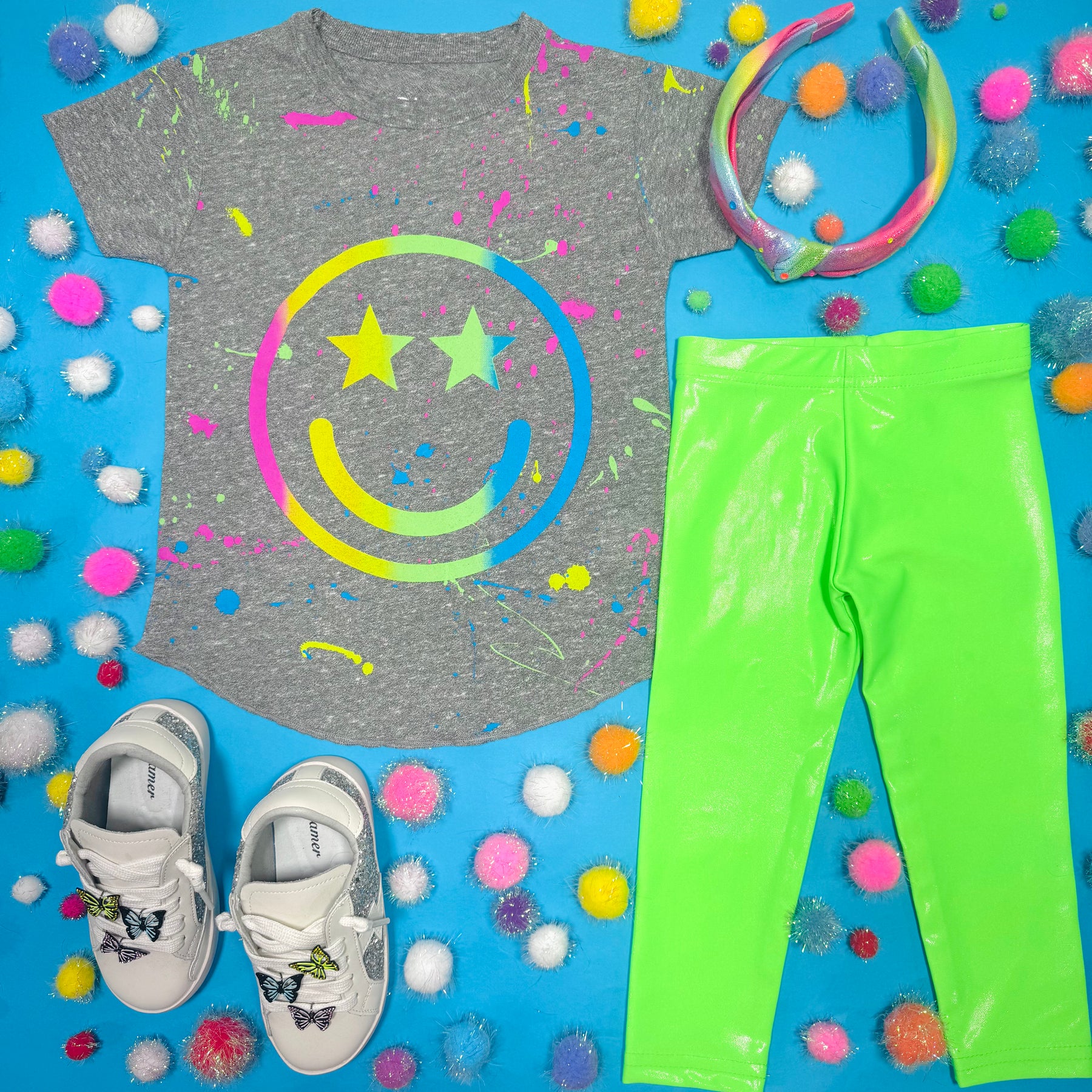 NEON METALLIC LEGGINGS - LEGGINGS