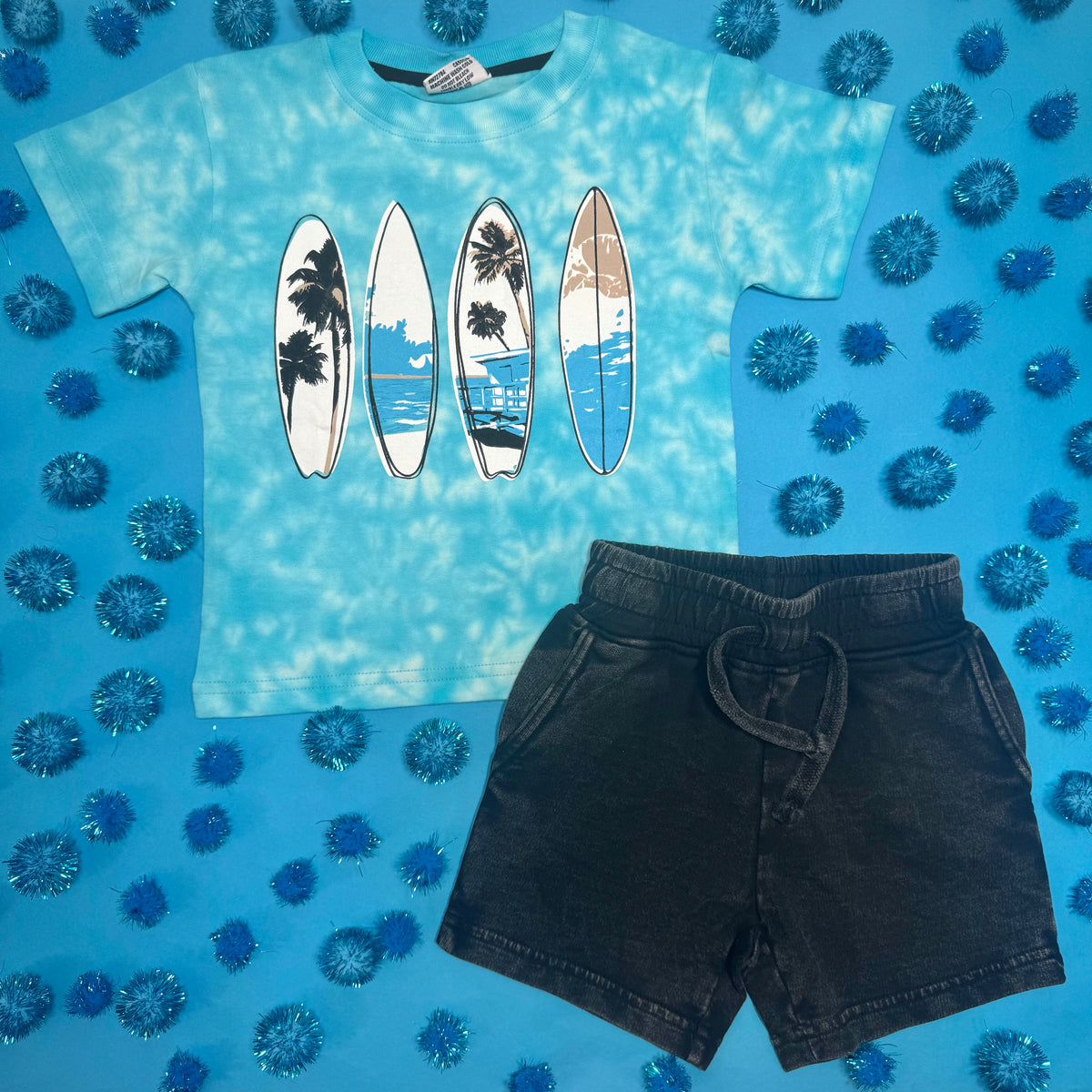 SURFBOARDS TIE DYE TSHIRT