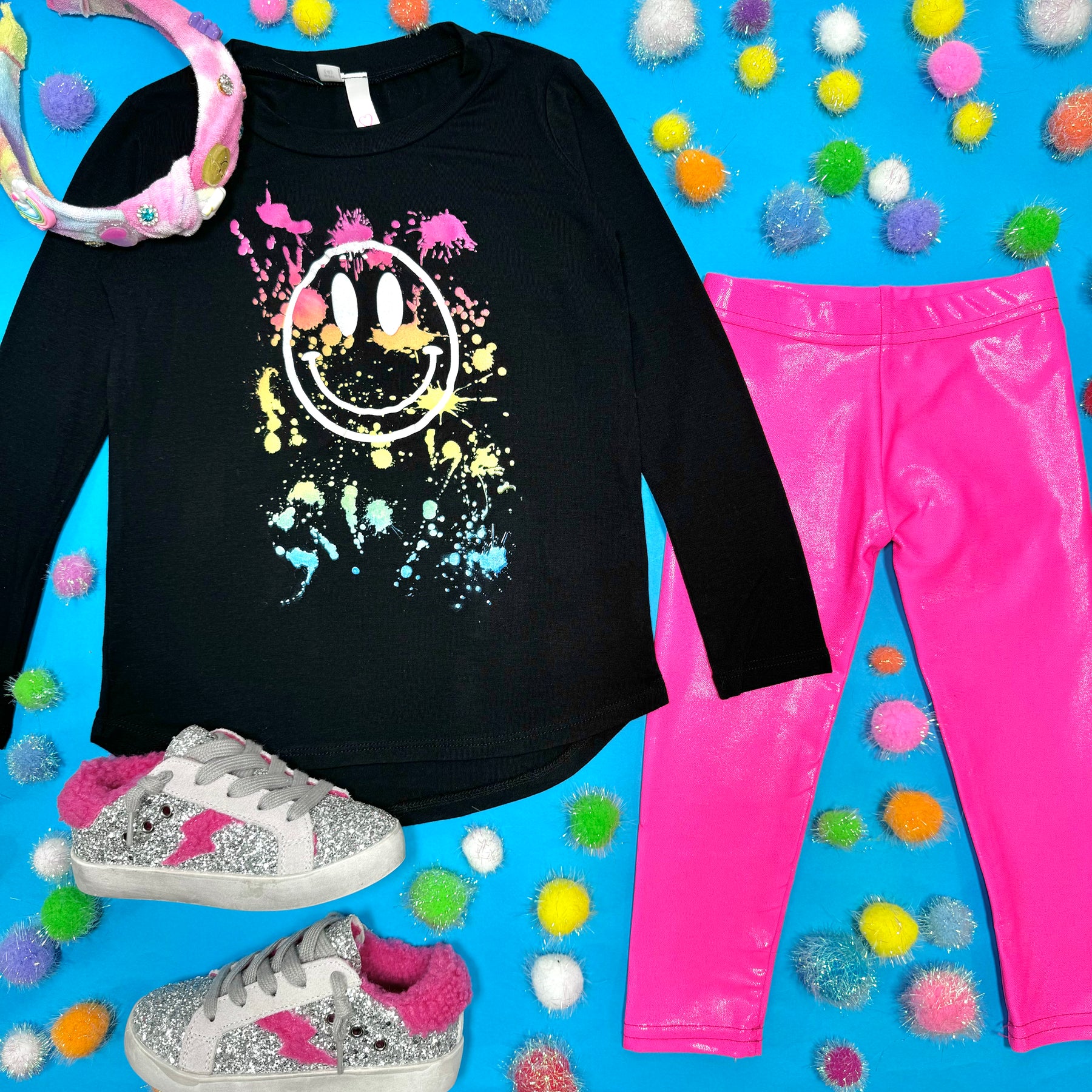 NEON METALLIC LEGGINGS - LEGGINGS