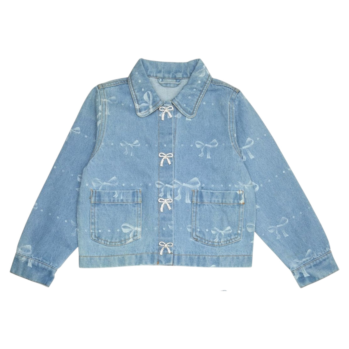 SCARLETT BOW DENIM JACKET