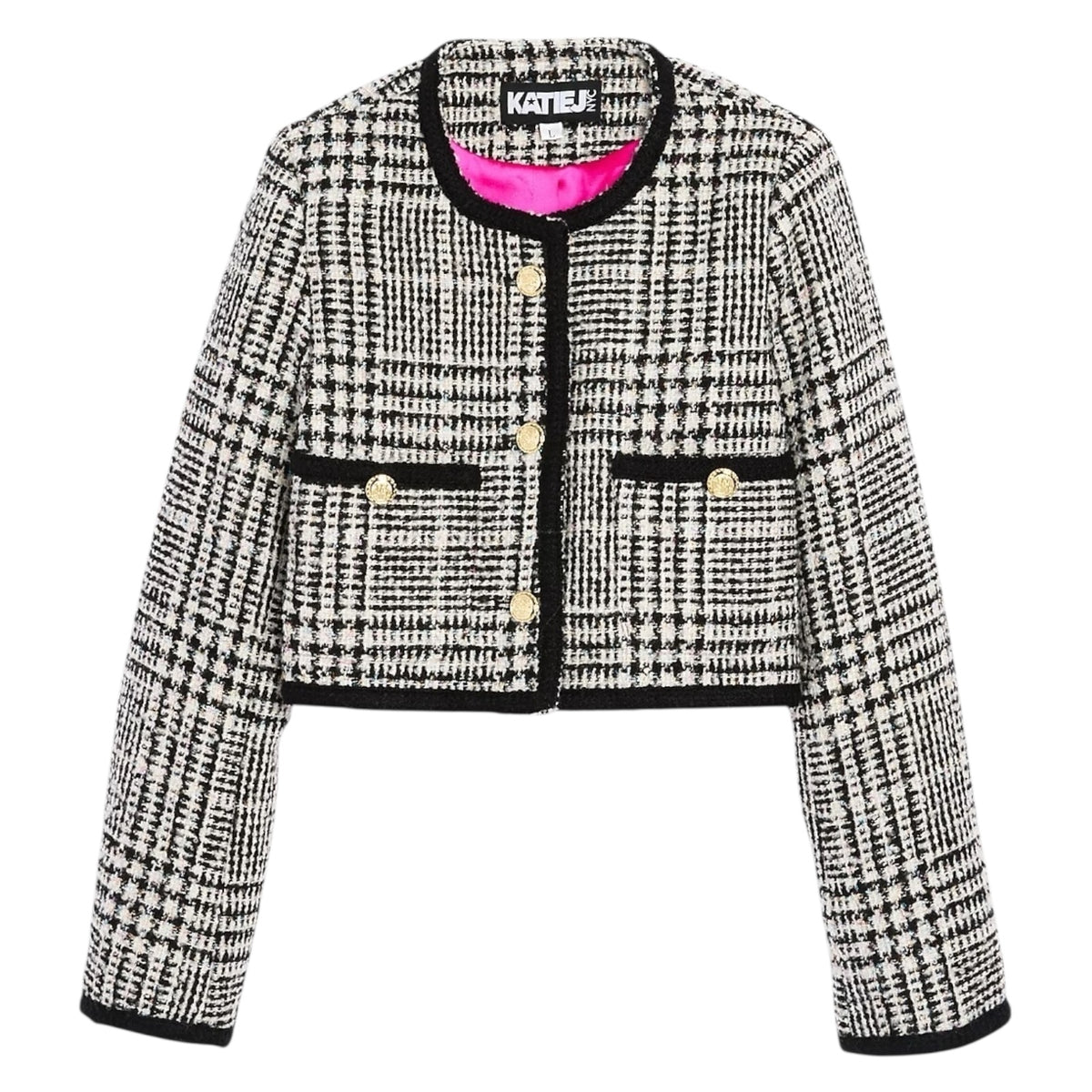 LUREX PLAID BOUCLE HATTIE CROPPED JACKET (PREORDER)