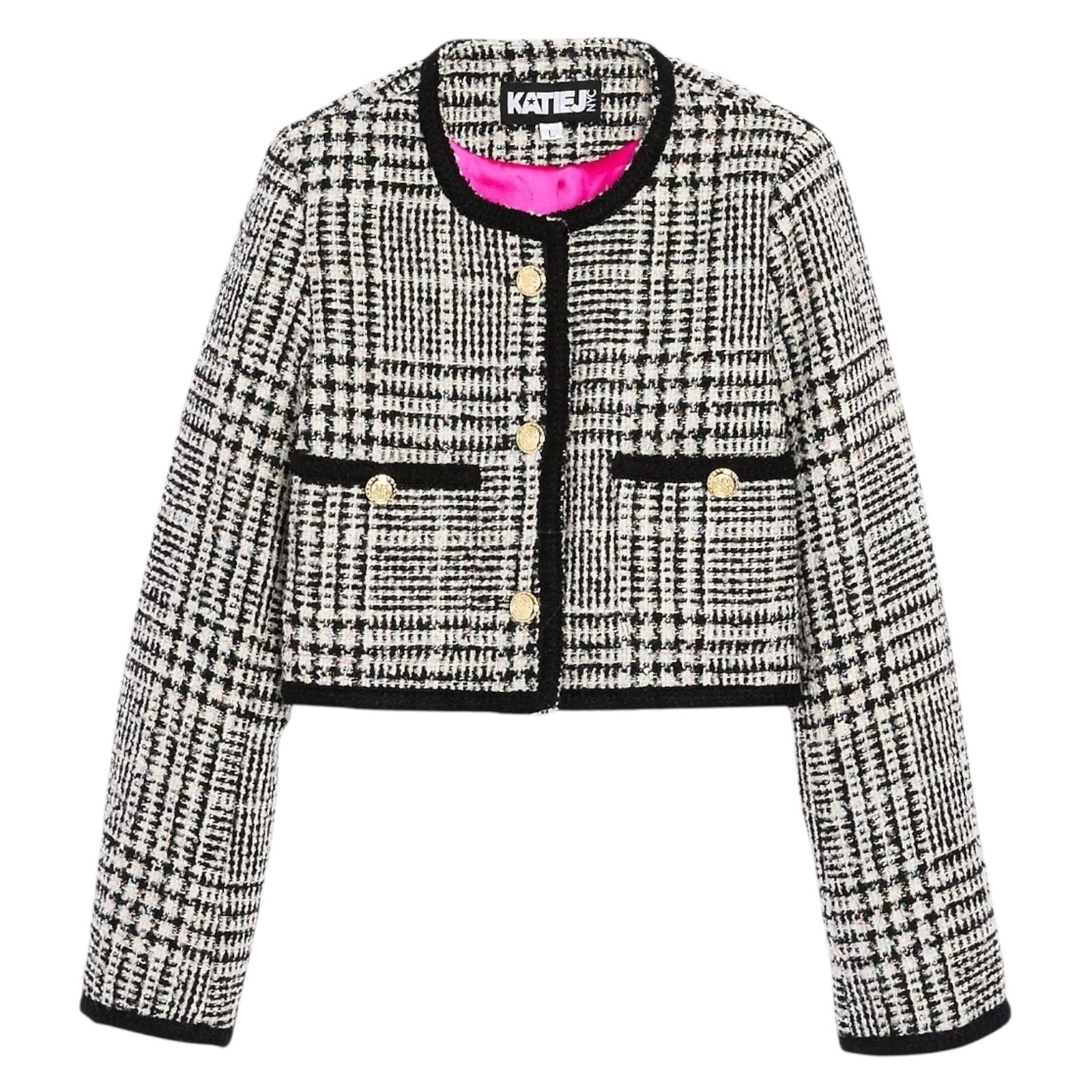 LUREX PLAID BOUCLE HATTIE CROPPED JACKET (PREORDER)
