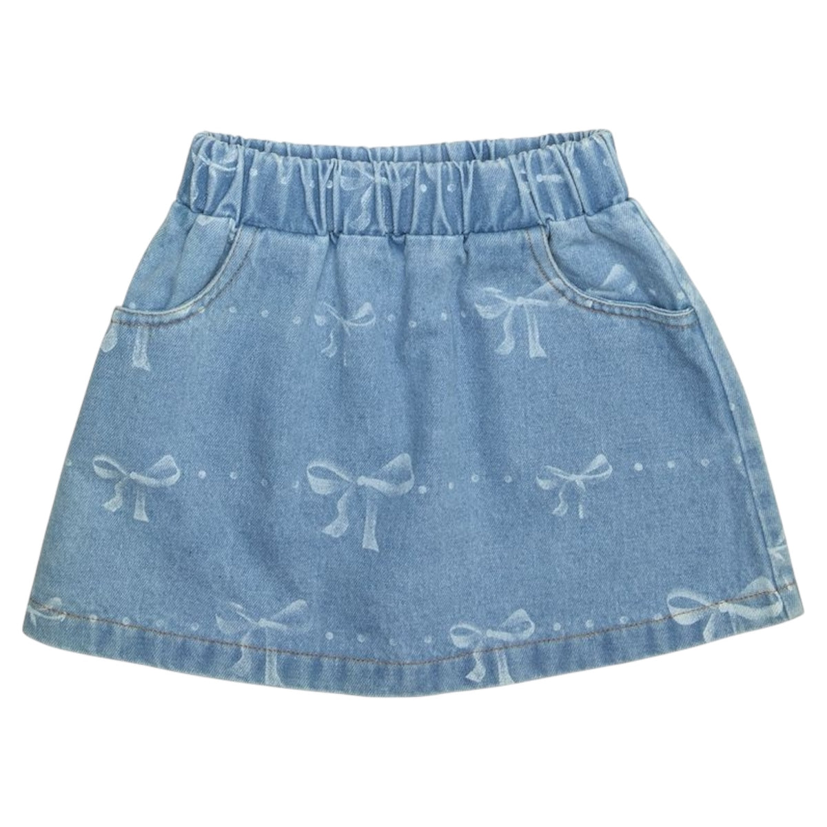 EMMA BOW DENIM SKIRT