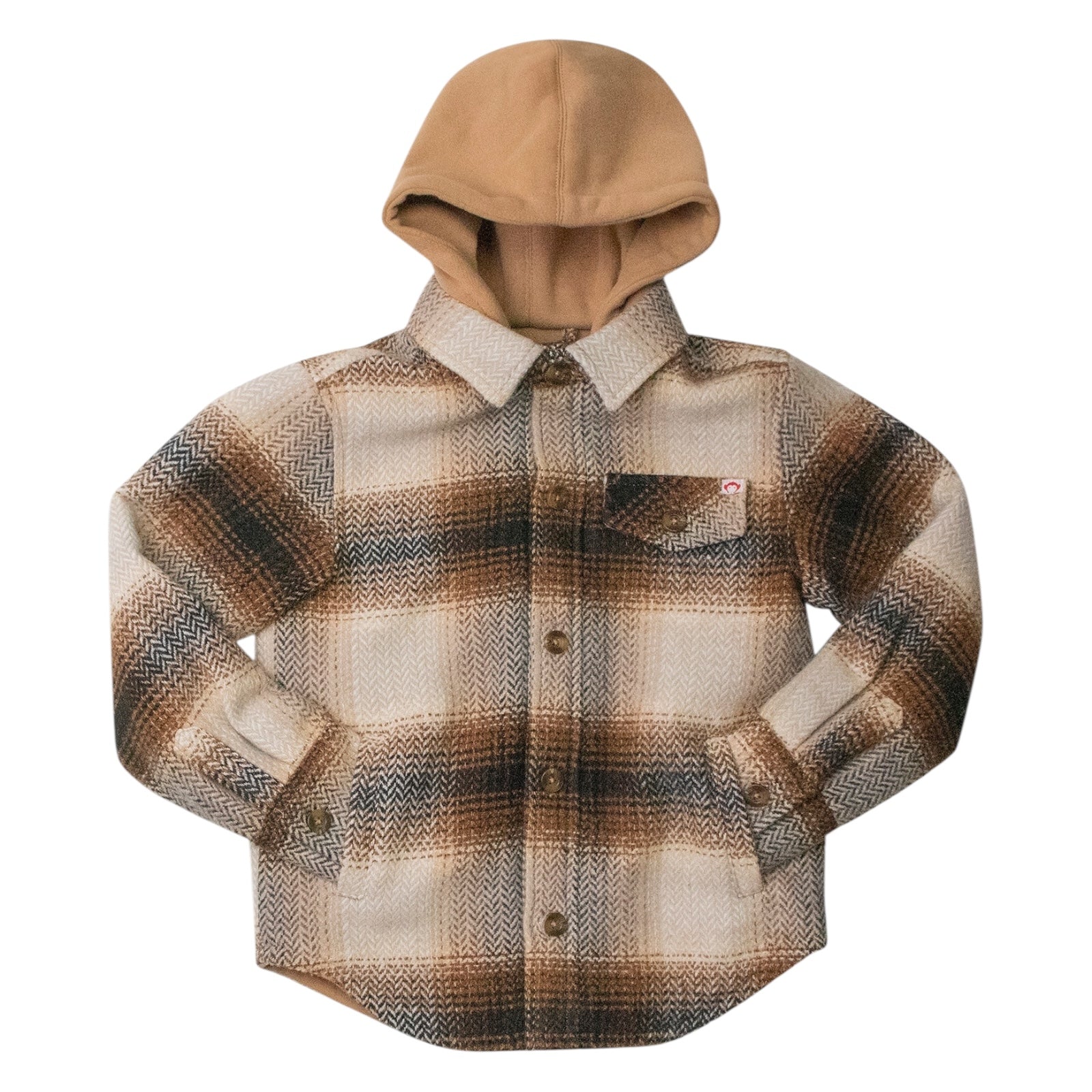 LUMBER PLAID GLEN HOODED SHACKET (PREORDER)