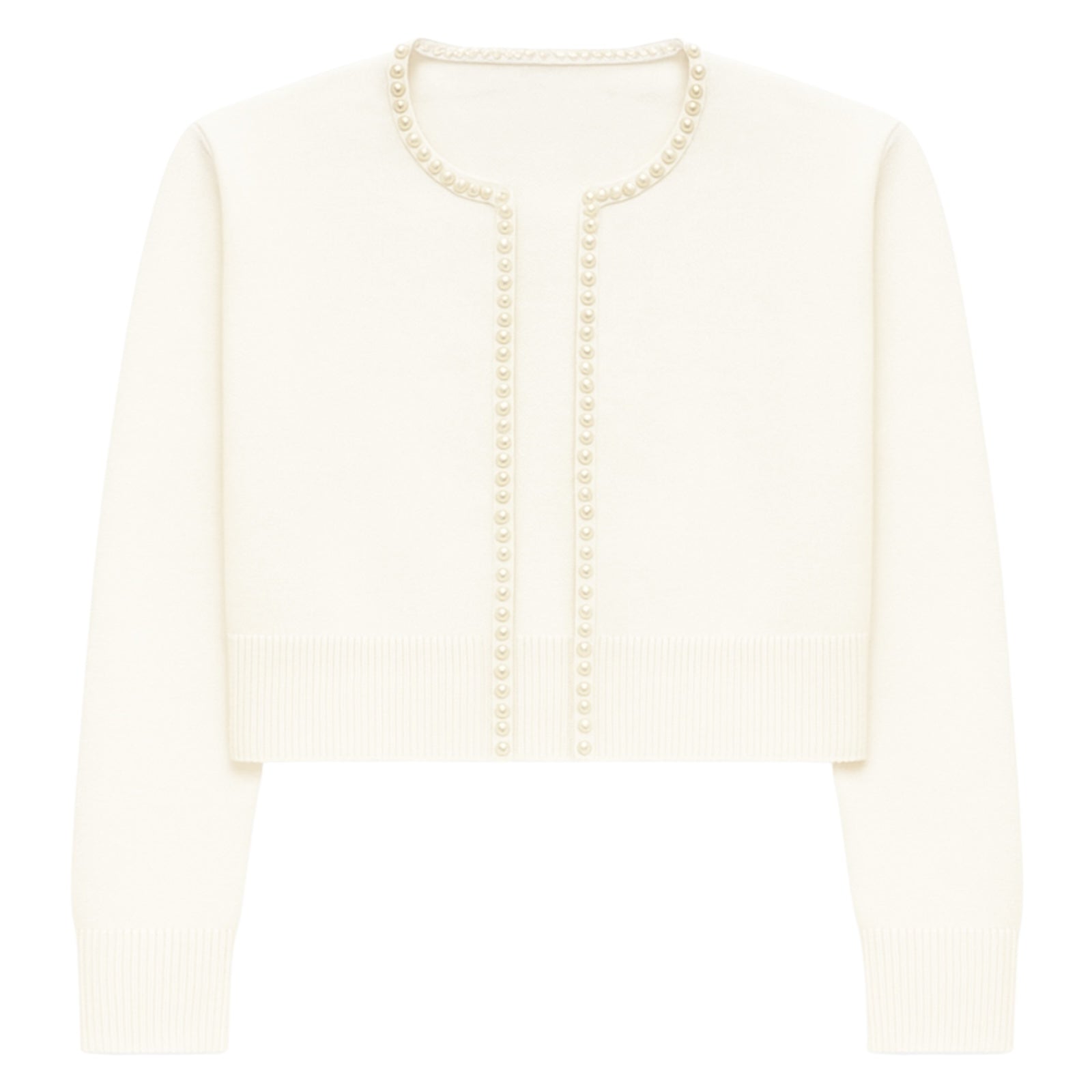 KITTY PEARL TRIM CARDIGAN (PREORDER) - CARDIGANS