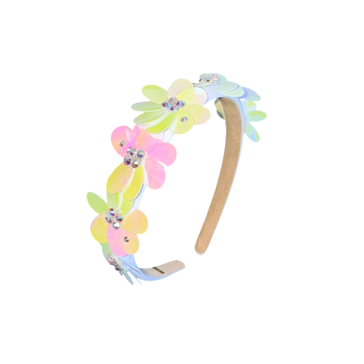 IRIDESCENT SEQUIN FLOWER HEADBAND