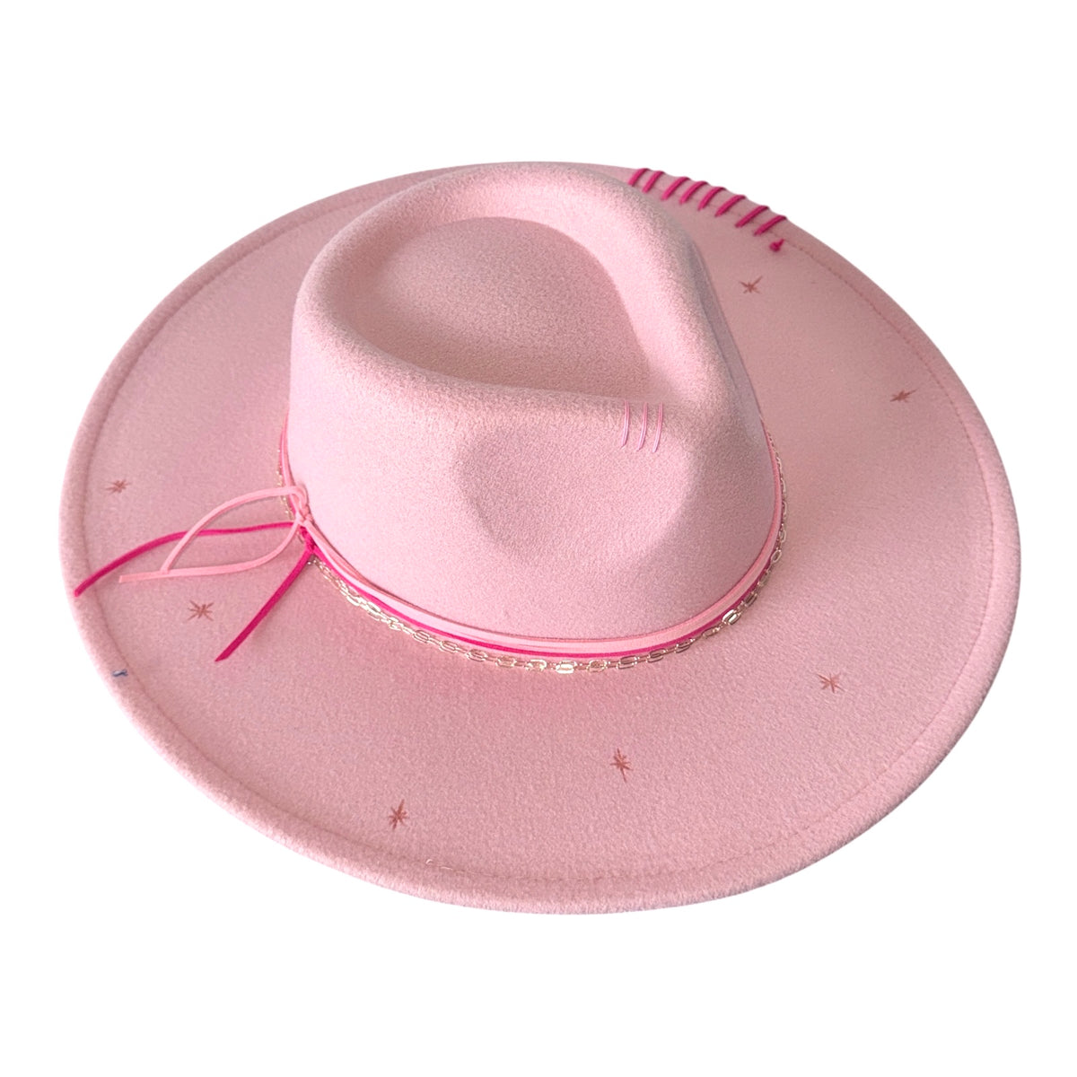 GOOD LUCK HORSESHOE GOLD TRIM FEDORA HAT - SAGE & SADDLE - HATS
