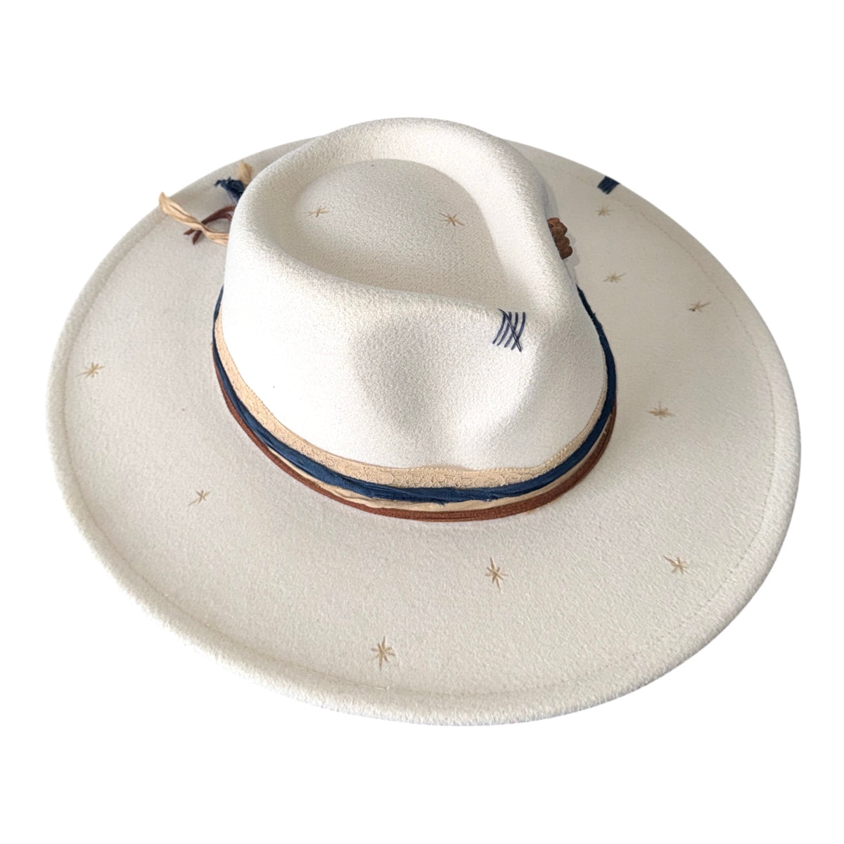 BEAR CHARM TWINKLE STARDUST FEDORA HAT - SAGE & SADDLE - HATS