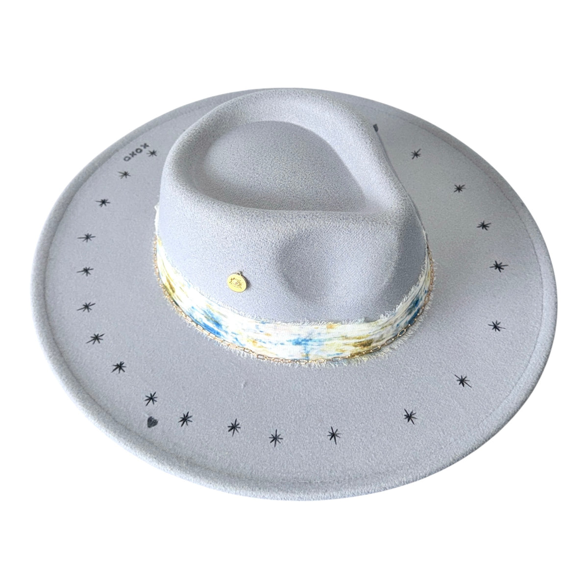XOXO EVIL EYE TRIM FELT FEDORA HAT - SAGE & SADDLE - HATS