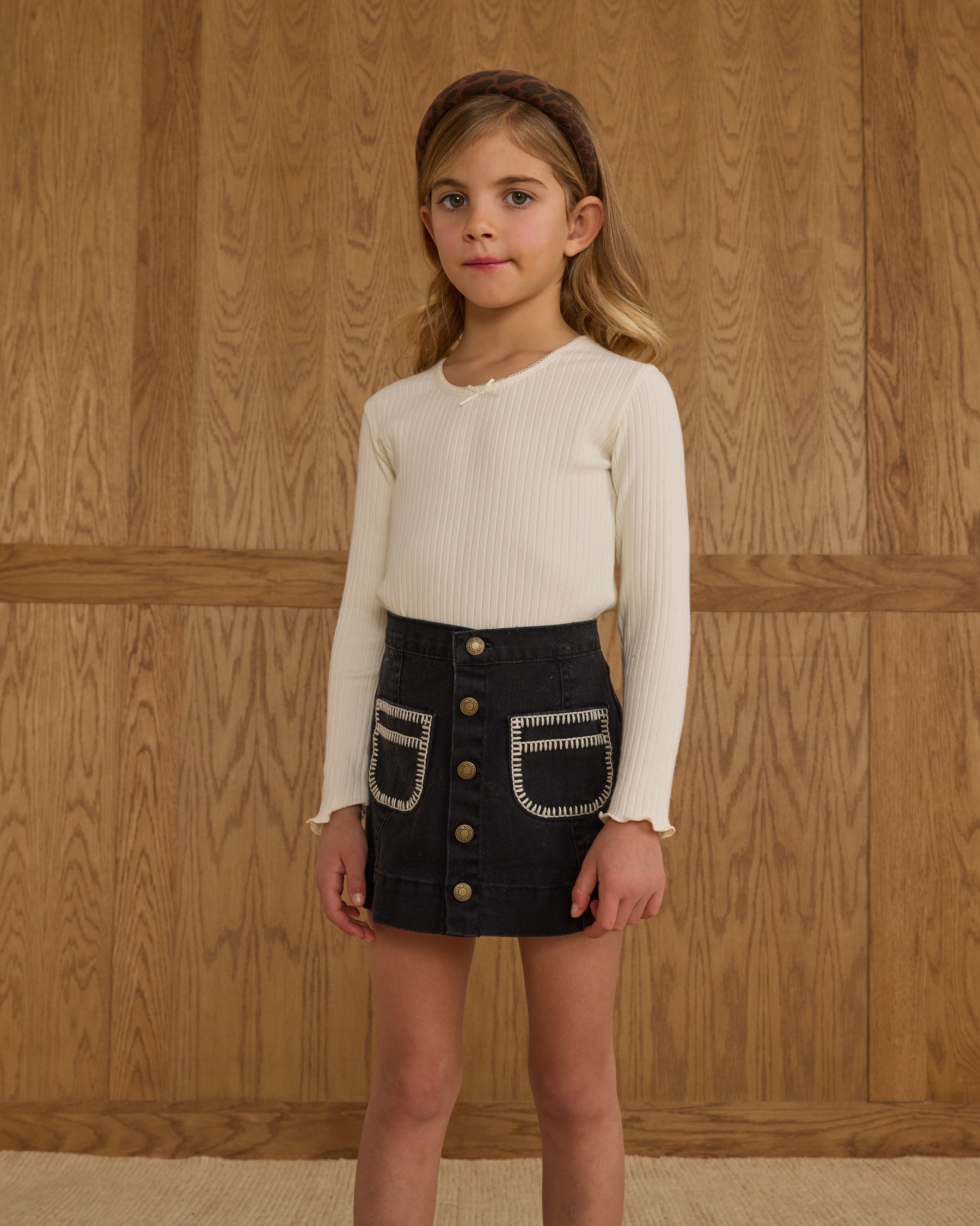 RIBBED LONG SLEEVE TOP