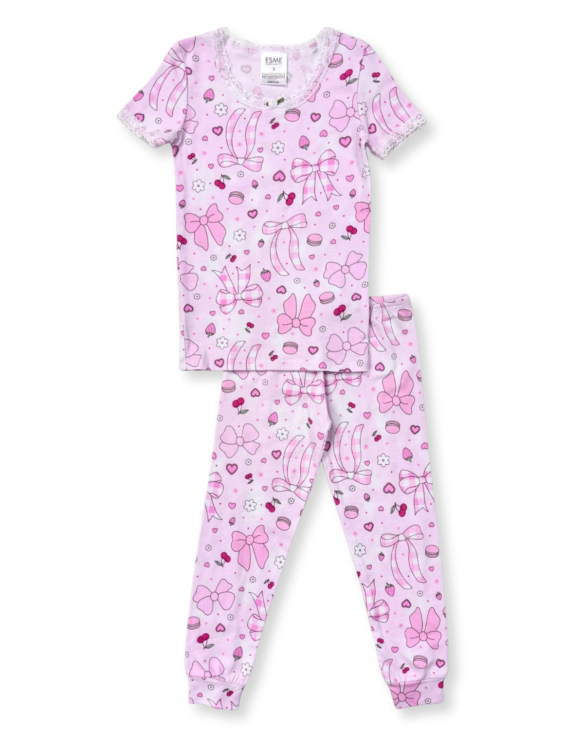 SUMMER BOWS SHORT SLEEVE/PANTS PJS (PREORDER)