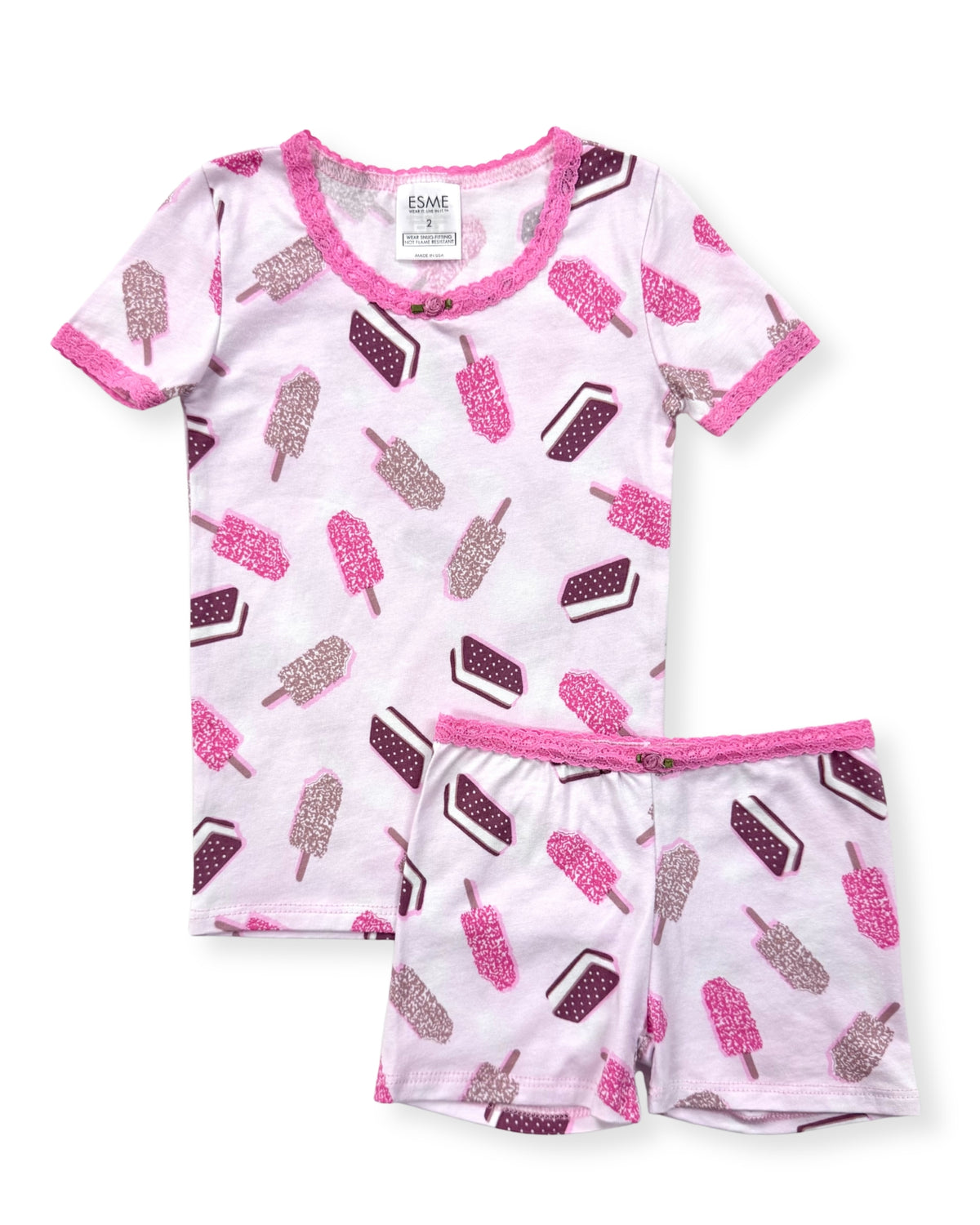 CRUNCH BARS SHORT SLEEVE/SHORTS PJS (PREORDER)