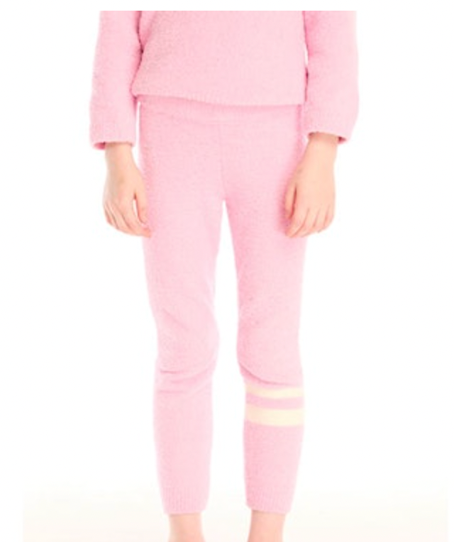 CONFETTI STRIPE FUZZY FLEECE LOUNGE LEGGINGS (PREORDER)