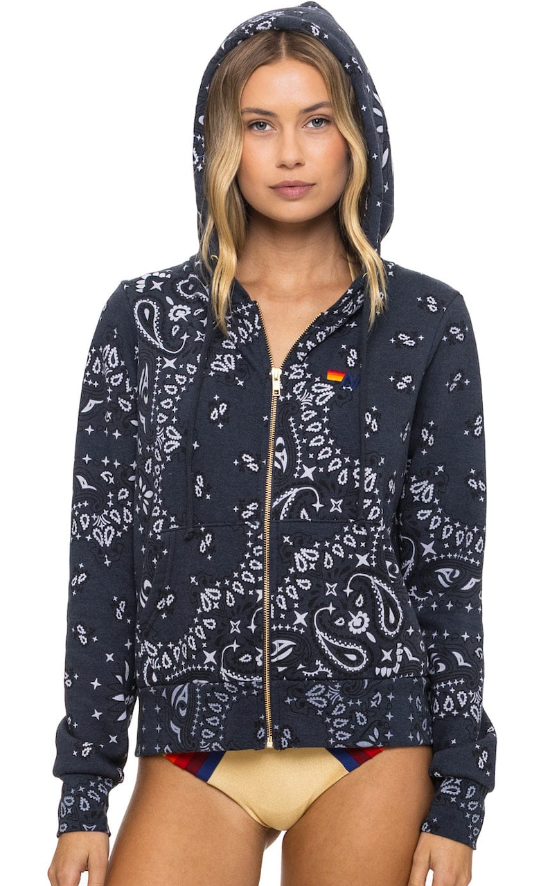 BANDANA ZIP UP HOODIE (UNISEX)