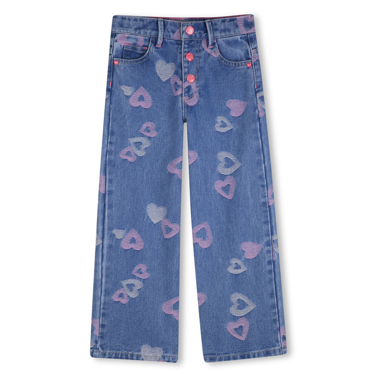 HEART PRINT DENIM PANTS (PREORDER)