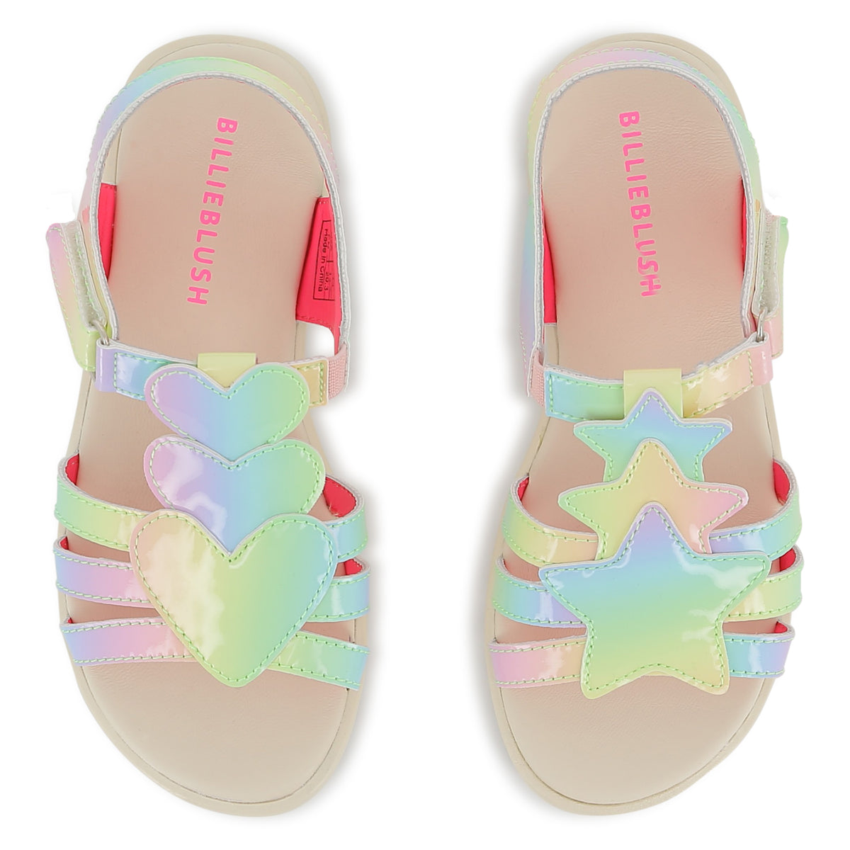 IRIDESCENT HEART & STAR SANDALS (PREORDER)