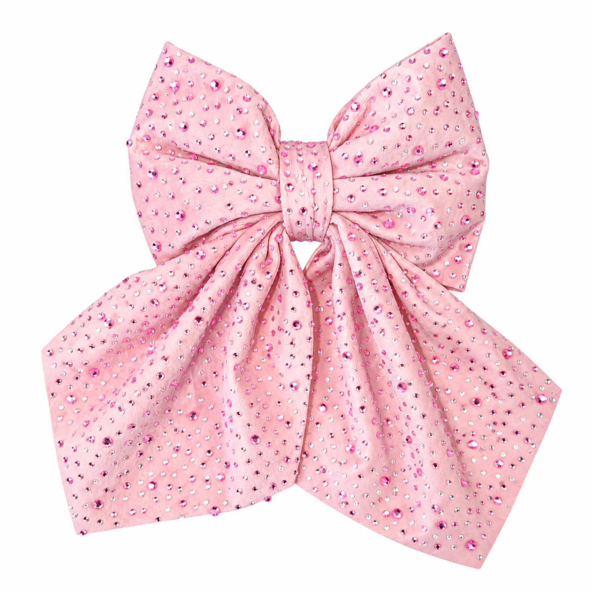 CRYSTAL VELVET XL BOW CLIP