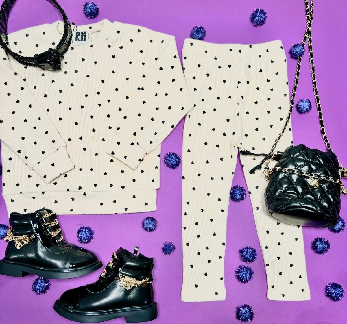 ALICE HEARTS SWEATSHIRT AND LEGGINGS SET - SET
