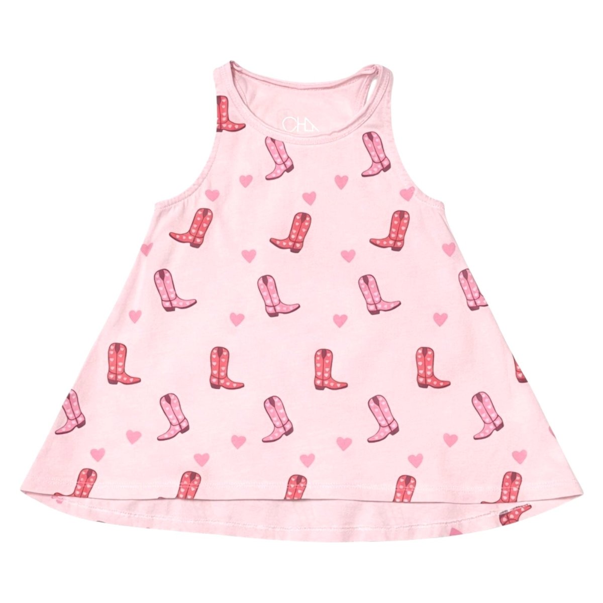 ALLOVER COWBOY BOOTS DRESS - CHASER KIDS