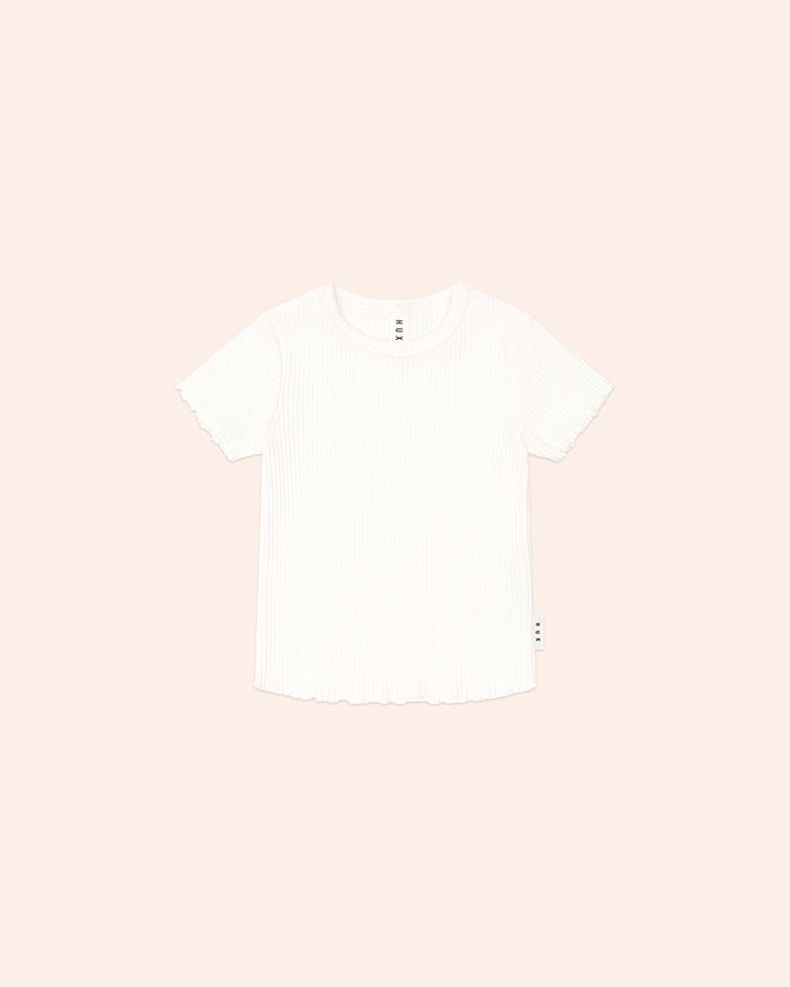 ALMOND RIB TSHIRT (PREORDER) - SHORT SLEEVE TOPS