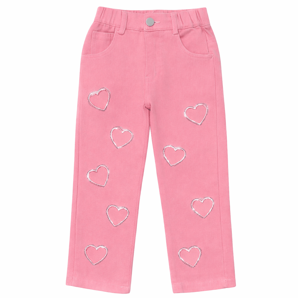 AMELIA CRYSTAL HEART JEANS - MINI DREAMERS