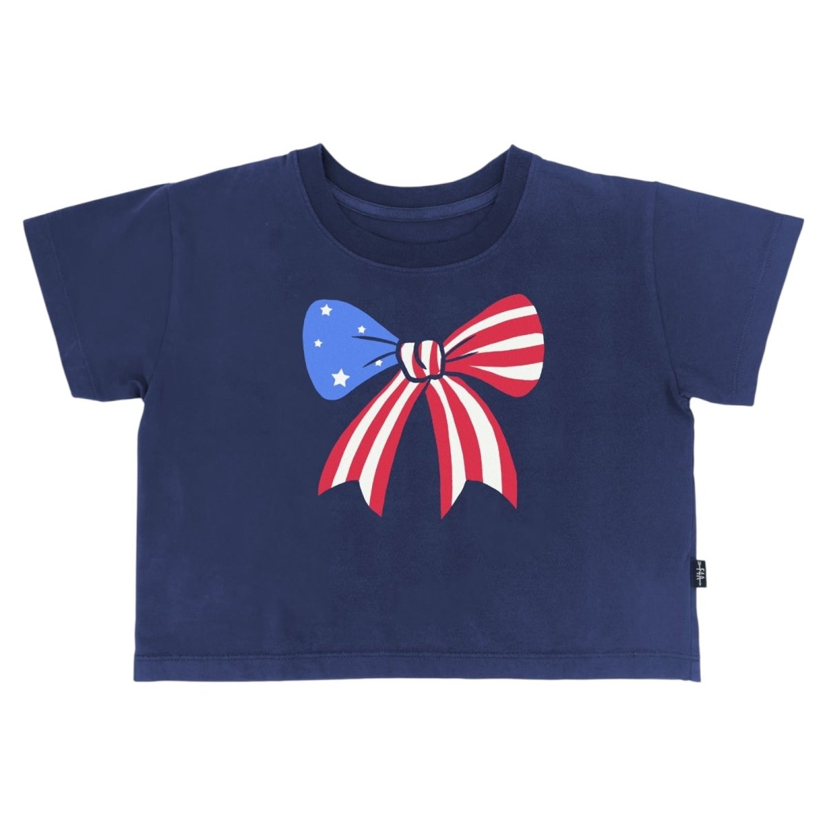 AMERICAN FLAG BOW BOXY TSHIRT - FEATHER 4 ARROW
