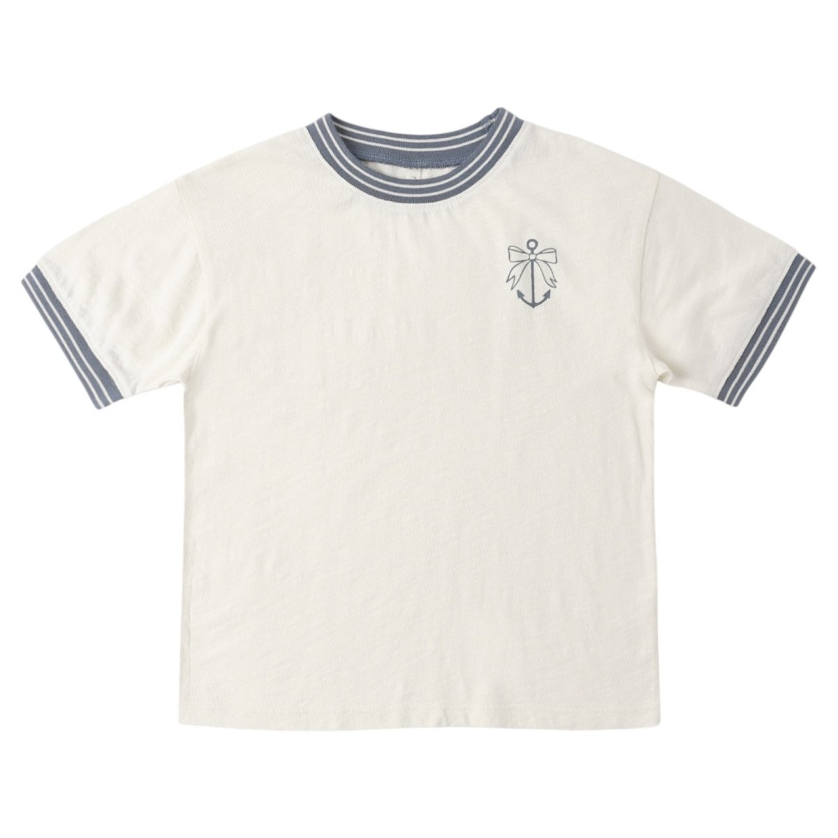 ANCHOR BOW RINGER TSHIRT - SHORT SLEEVE TOPS