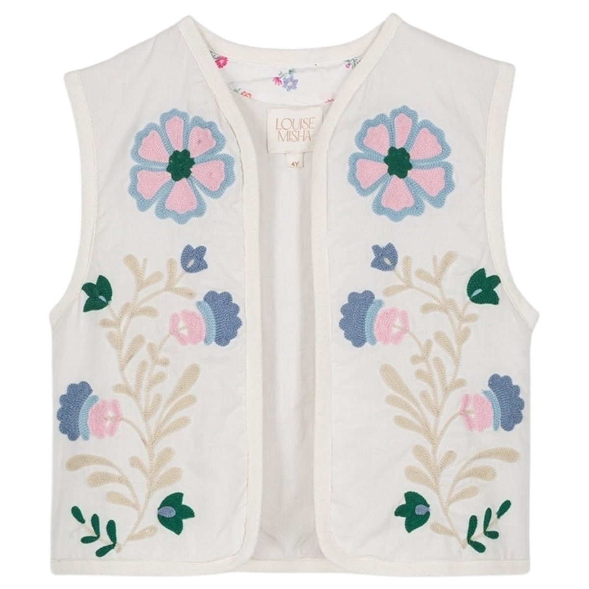 ANDRESI EMBROIDERED VEST by LOUISE MISHA KIDS | Kids Fashion