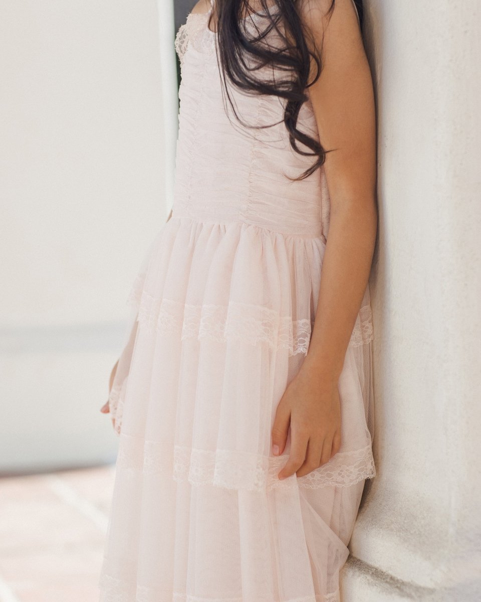 AUDREY LACE TIERED DRESS - DRESSES