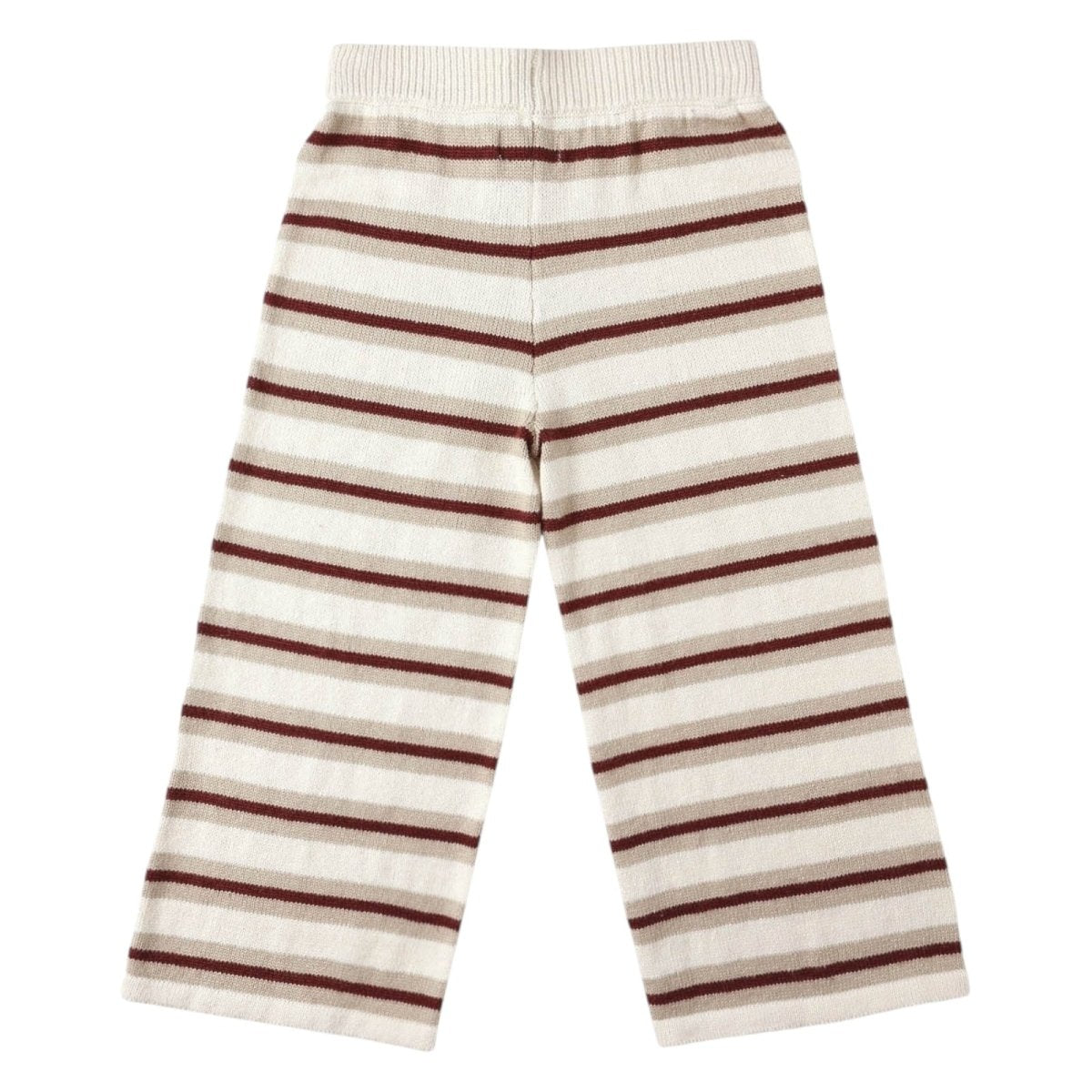 AUTUMN STRIPE KNIT WIDE LEG PANTS