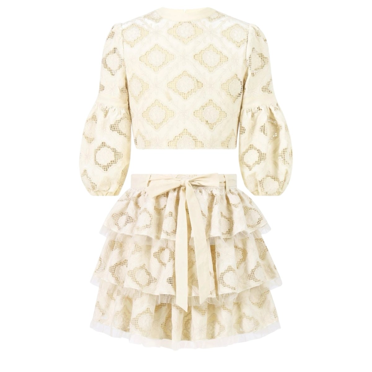 AVA EMBROIDERED TOP AND SKIRT SET (PREORDER) - SET
