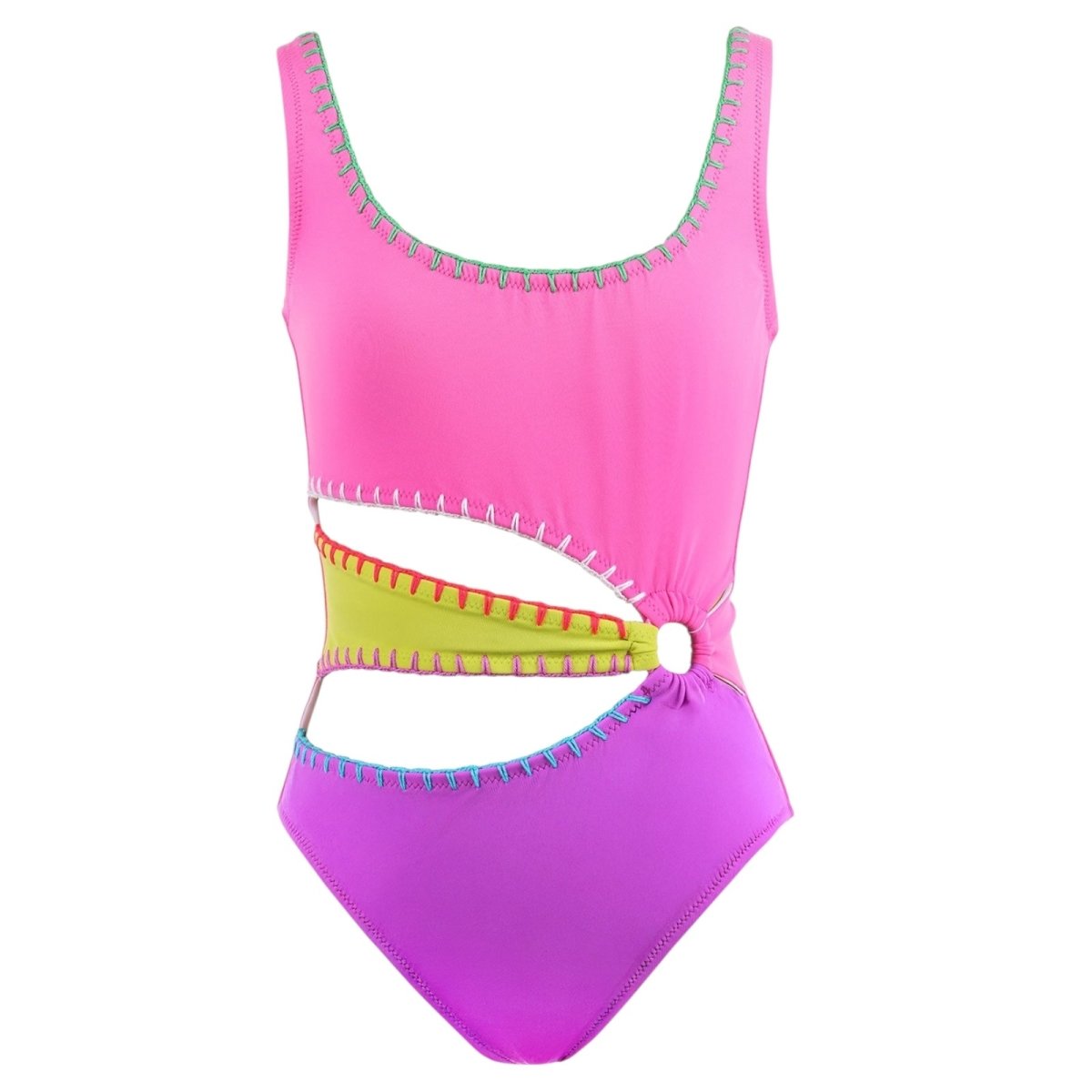 AYANA COLORBLOCK CUTOUT ONE PIECE SWIMSUIT - NESSI BYRD