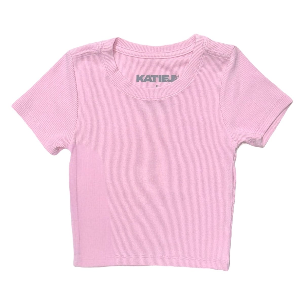 BABY PINK LIVI RIBBED TSHIRT