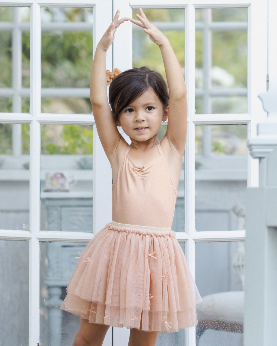 BALLERINA LEOTARD AND BOWS TUTU SKIRT SET - NORALEE