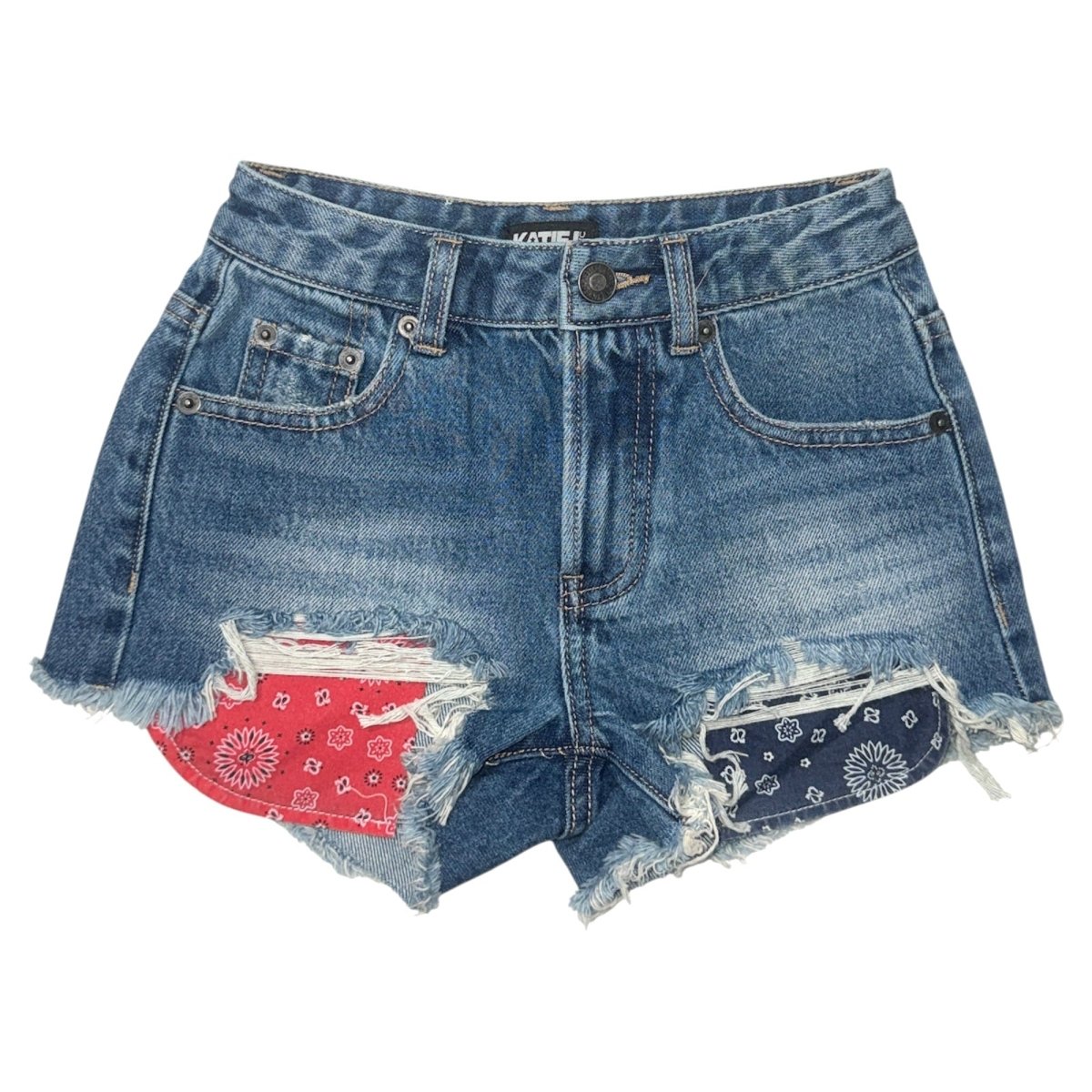 BANDANA MALIBU DENIM SHORTS - KATIE J NYC