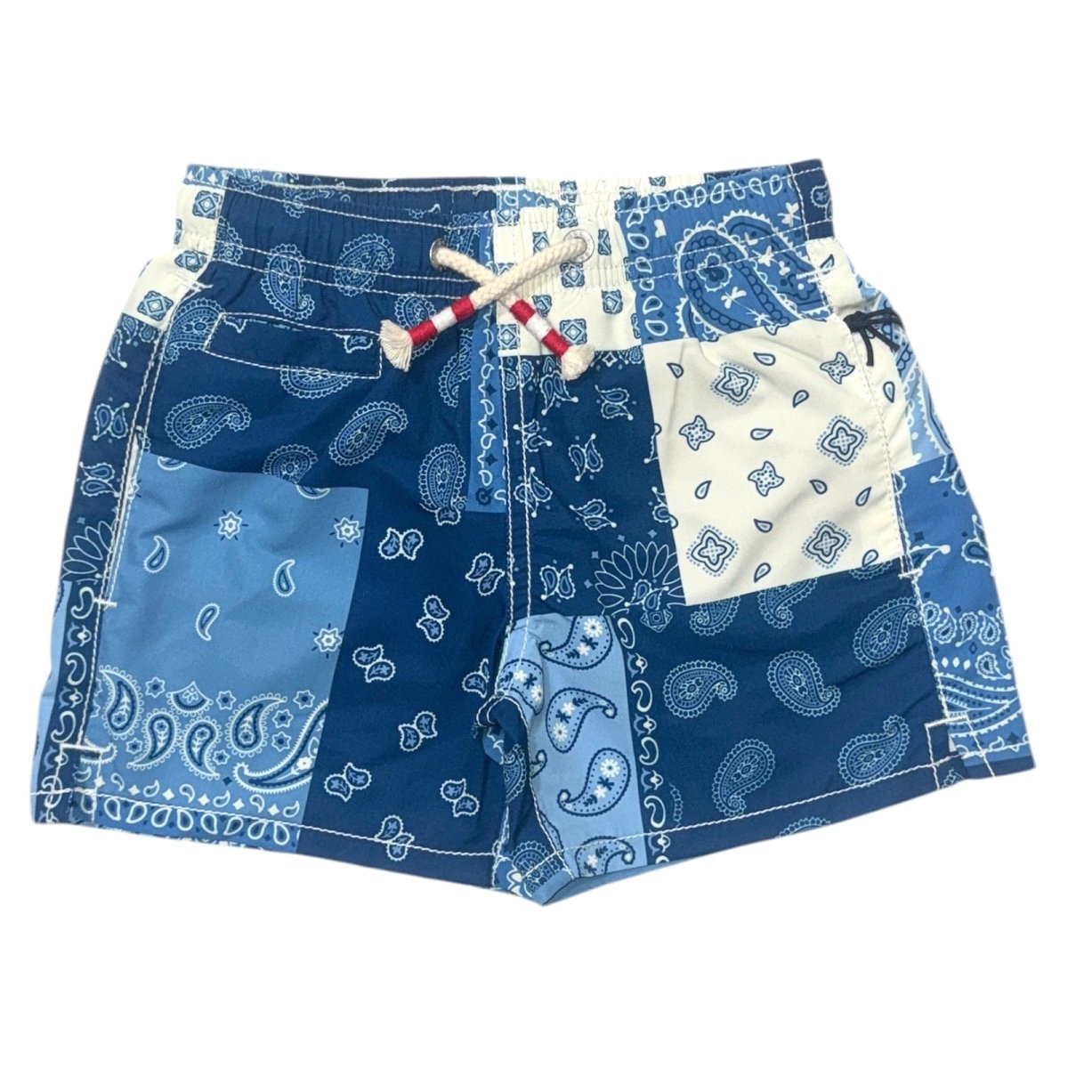 BANDANA PATCHES CAPRESE JR SWIM TRUNKS by MC2 SAINT BARTH KIDS