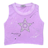 BANDANA STAR PAINT SPLATTER TANK TOP - TANK TOPS
