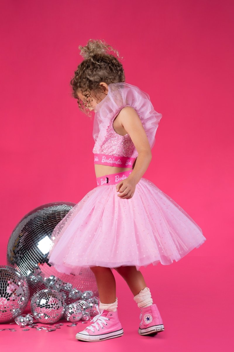 BARBIE ICON SEQUIN TUTU CROP TOP AND SKIRT SET (PREORDER) - ROCK YOUR BABY