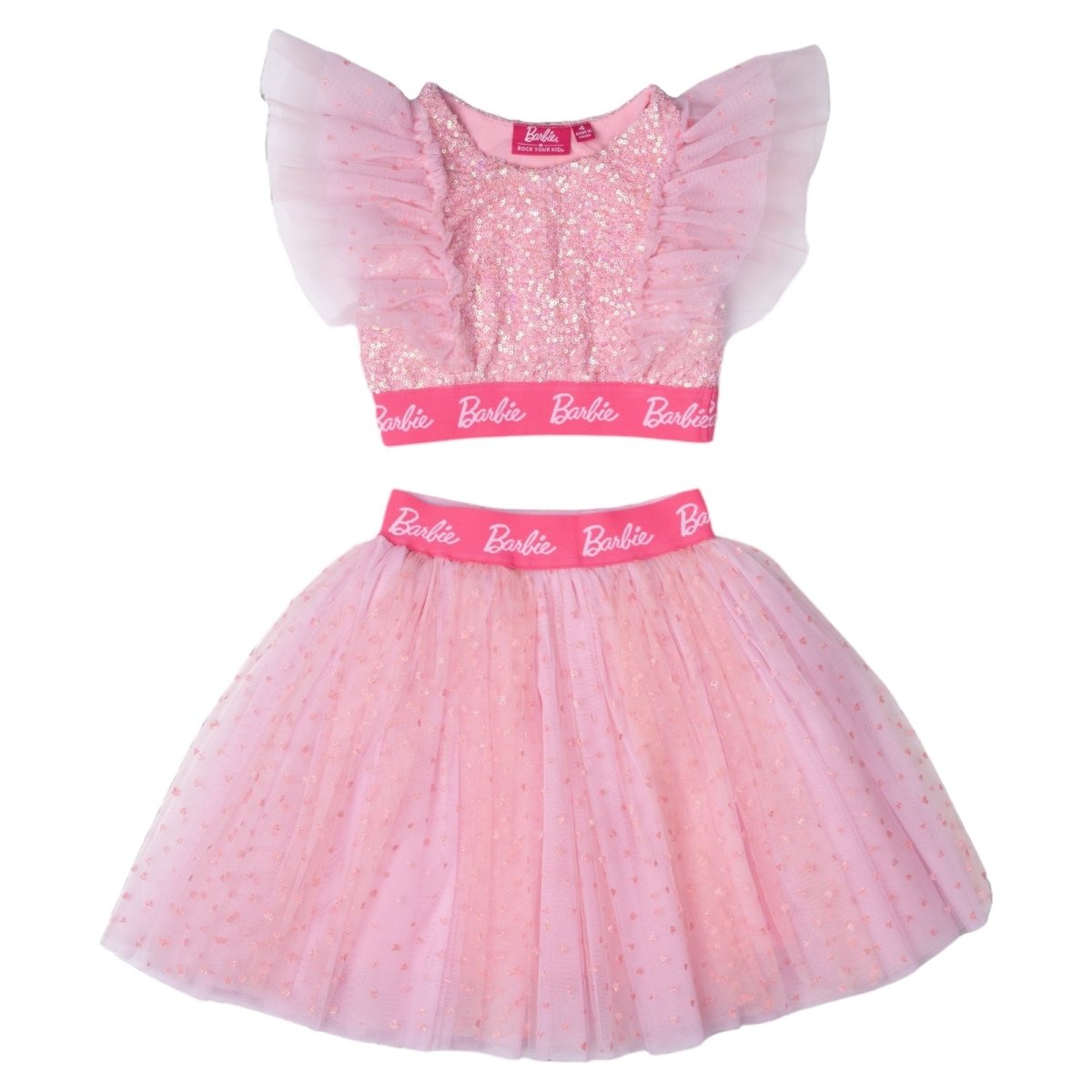 BARBIE ICON SEQUIN TUTU CROP TOP AND SKIRT SET (PREORDER) - ROCK YOUR BABY