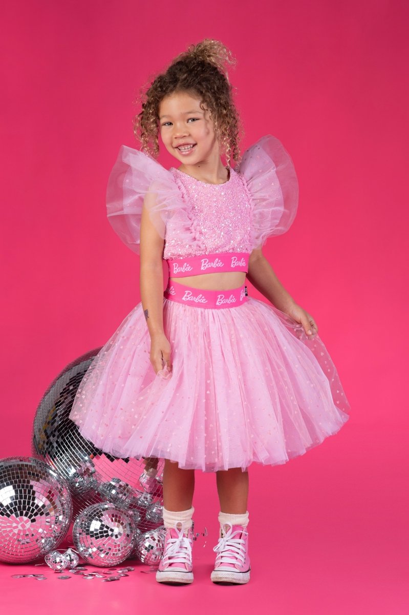 BARBIE ICON SEQUIN TUTU CROP TOP AND SKIRT SET (PREORDER) - ROCK YOUR BABY