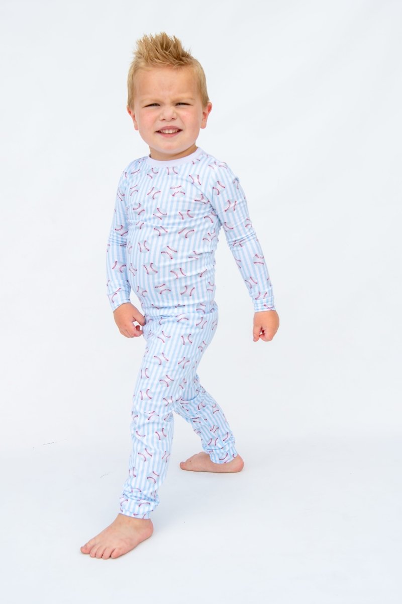 BASEBALL LONG SLEEVE PJS - PAJAMAS