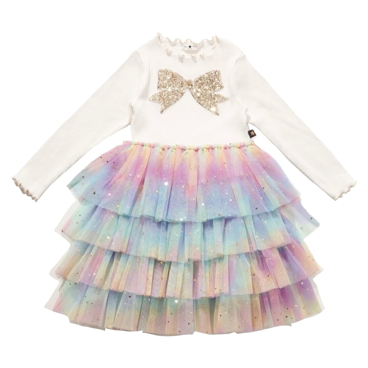 BOW LAYERED TUTU DRESS - DRESSES